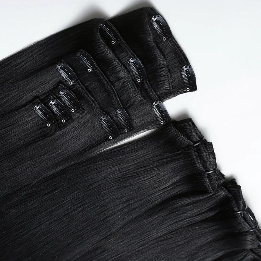 クリップインヘアエクステンション レミーヒューマンヘア