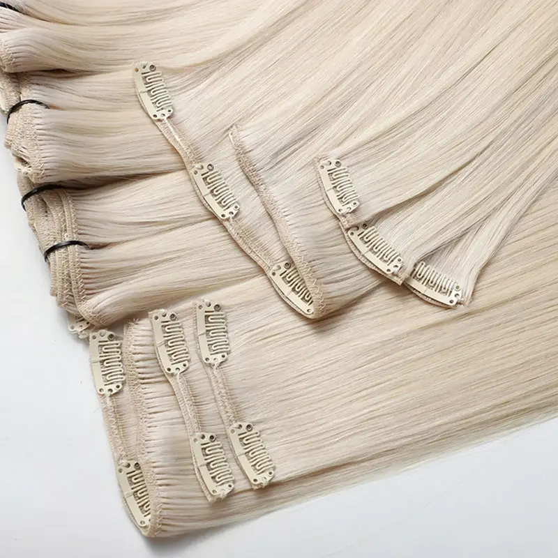 人毛エクステンションのクリップイン